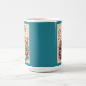 コテージコアかわいいカエルとキノコ コーヒーマグカップ (中央)