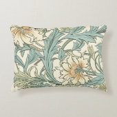 コテージコアのアートワーク自然な花のパターンBeige アクセントクッション (正面)