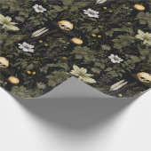 コテージコアのカボチャスカル ラッピングペーパー (角)