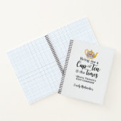 コテージコアのヴィクトリア女王 ティー名言 ノートブック ガールボス (内部)