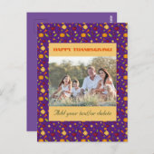 コテージコアの収穫の感謝の祈り紫 ポストカード (正面/裏面)