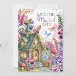 コテージコアの妖精の家パーティー 招待状