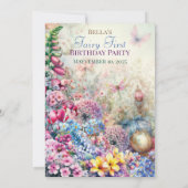 コテージコアの妖精の家パーティー 招待状 (裏面)