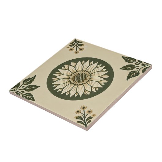 コテージコアひまわり調整用セラミックタイル タイル (側面)