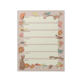 コテージコアウィークリープランナーパッド ノートパッド (回転)