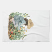 コテージコアウォーターカラーガーデンガールタオル キッチンタオル (横)