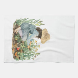 コテージコアウォーターカラーガーデンガールタオル キッチンタオル