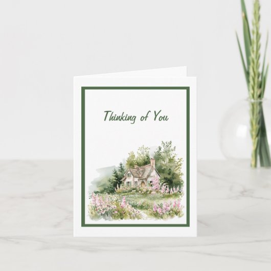 コテージコアウォーターカラーコテージ カード (正面)