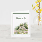 コテージコアウォーターカラーコテージ カード (黄色い花)