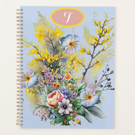 コテージコアウォーター春の花ブーケ プランナー手帳