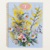 コテージコアウォーター春の花ブーケ プランナー手帳 (正面)