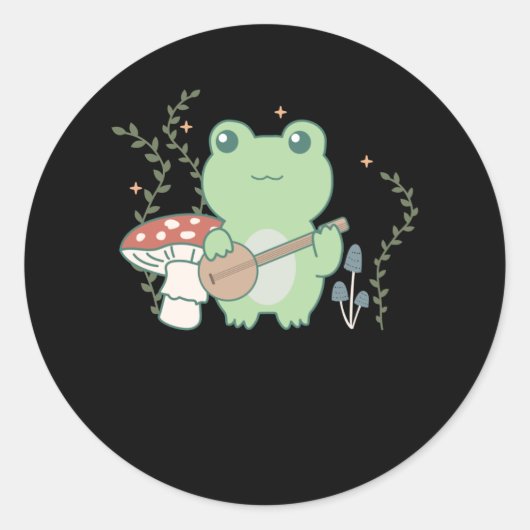 コテージコアエステティックフロッグパリーバンホ ラウンドシール (正面)