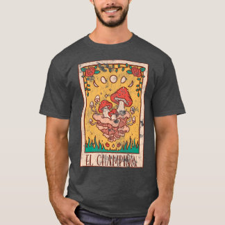 コテージコアエステティックマッシュルームタロットカードフェアヨール Tシャツ
