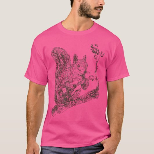 コテージコアエステティック遊リスのウクレレGui Tシャツ (正面)