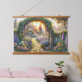 コテージコアエンチャントガーデンパスウェイ 吊り下げ型タペストリー (寝室)
