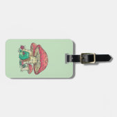 コテージコアカエル編み物アンダーマッシュルーム ラゲッジタグ (正面横)