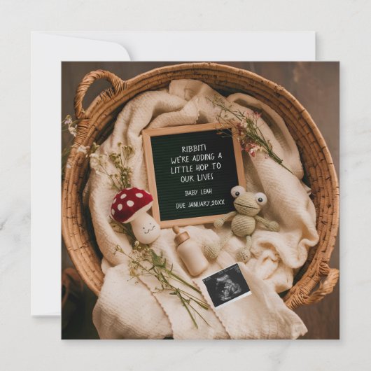 コテージコアカエル&キノコ妊娠の発表 シーズンカード (正面)