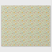 コテージコアカラフルマッシュルームパターン ラッピングペーパー (フラット)