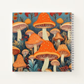 コテージコアカラフルマッシュルームパーソナライズされたスケッチ ノートブック (裏面)