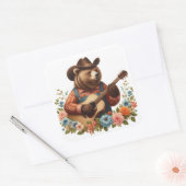 コテージコアカントリーベアステッカー スクエアシール (封筒)