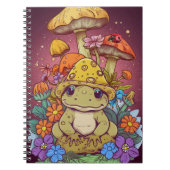 コテージコアガエルの花キノコ ノートブック (正面)