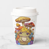 コテージコアガエルの花キノコ 紙コップ (裏面)