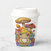 コテージコアガエルの花キノコ 紙コップ (正面)