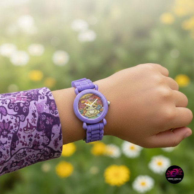 コテージコアガエルの花キノコ 腕時計 (Because your watch should be as cute as your vibe)