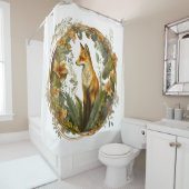 コテージコアキツネヴィンテージ シャワーカーテン (インサイチュ)