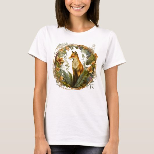 コテージコアキツネヴィンテージ Tシャツ (正面)