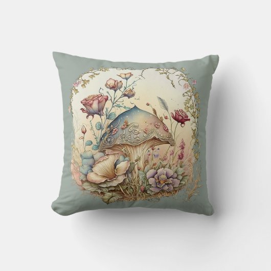 コテージコアキノコフローラ装飾用クッション クッション (正面)