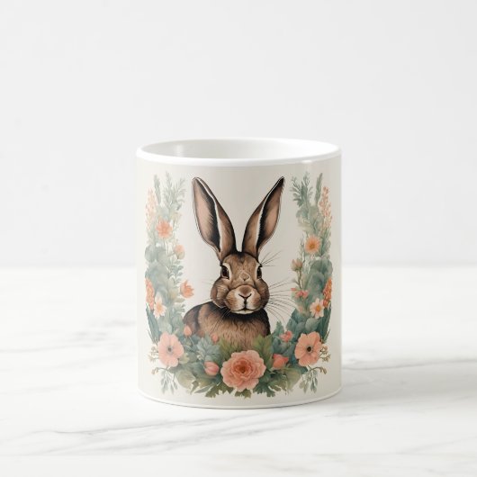 コテージコアキュートうさぎ コーヒーマグカップ (中央)