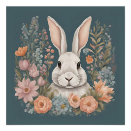 コテージコアキュートうさぎ ポスター