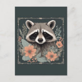 コテージコアキュートラクーン ポストカード (正面)