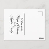 コテージコアクリスマスウィンターコテージウォーターカラー ポストカード (裏面)