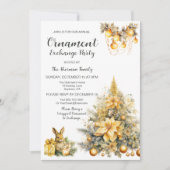 コテージコアクリスマスオーナメント交換パーティー 招待状 (正面)