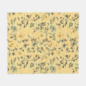 コテージコアグランドミレニアルフローラデザイン フリースブランケット (正面(横))