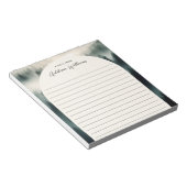 コテージコアグリーンウォーターカラーフォレパーソナライズされたスト ノートパッド (アングル)