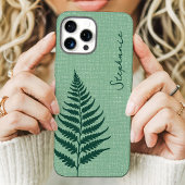 コテージコアグリーンフォレストファーン名前をカスタムする Case-Mate iPhoneケース