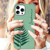 コテージコアグリーンフォレストファーン名前をカスタムする Case-Mate iPhoneケース