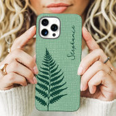 コテージコアグリーンフォレストファーン名前をカスタムする Case-Mate iPhoneケース