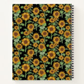 コテージコアサンフラワーズパターン ノートブック (裏面)