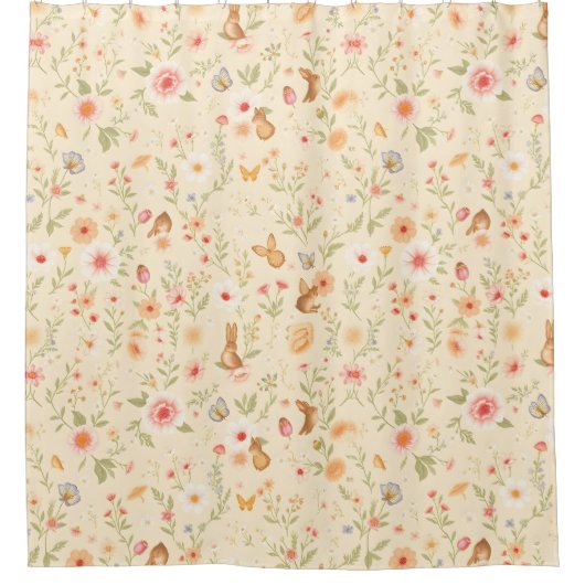 コテージコアシャワーカーテンアアお洒落Touch シャワーカーテン (正面)