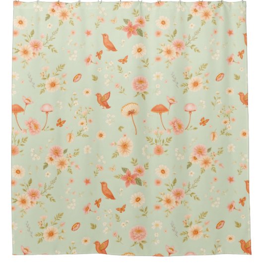 コテージコアシャワーカーテンアアお洒落Touch シャワーカーテン (正面)