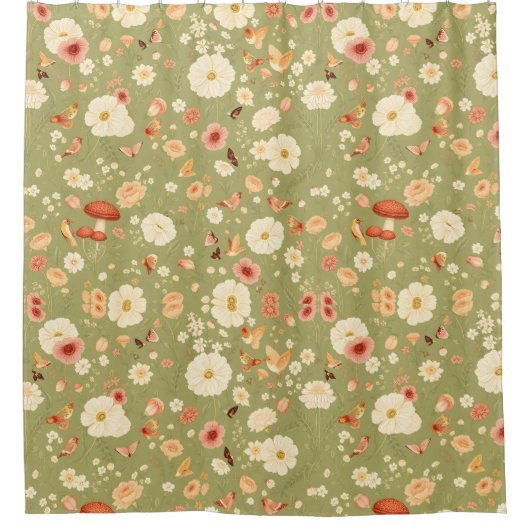 コテージコアシャワーカーテンアアお洒落Touch シャワーカーテン (正面)