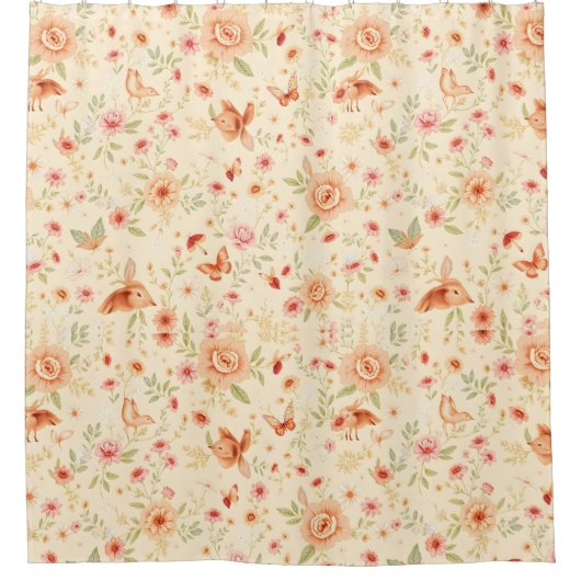 コテージコアシャワーカーテンアアお洒落Touch シャワーカーテン (正面)