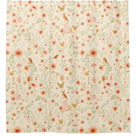 コテージコアシャワーカーテンアアお洒落Touch シャワーカーテン (正面)