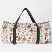 コテージコアチキンコップファームハウスアヒル ダッフルバッグ (正面)