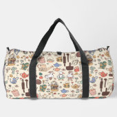 コテージコアチキンコップファームハウスアヒル ダッフルバッグ (裏面)