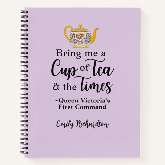 コテージコアティークイーンビクトリアイングリッシュロイヤリティ ノートブック (正面)